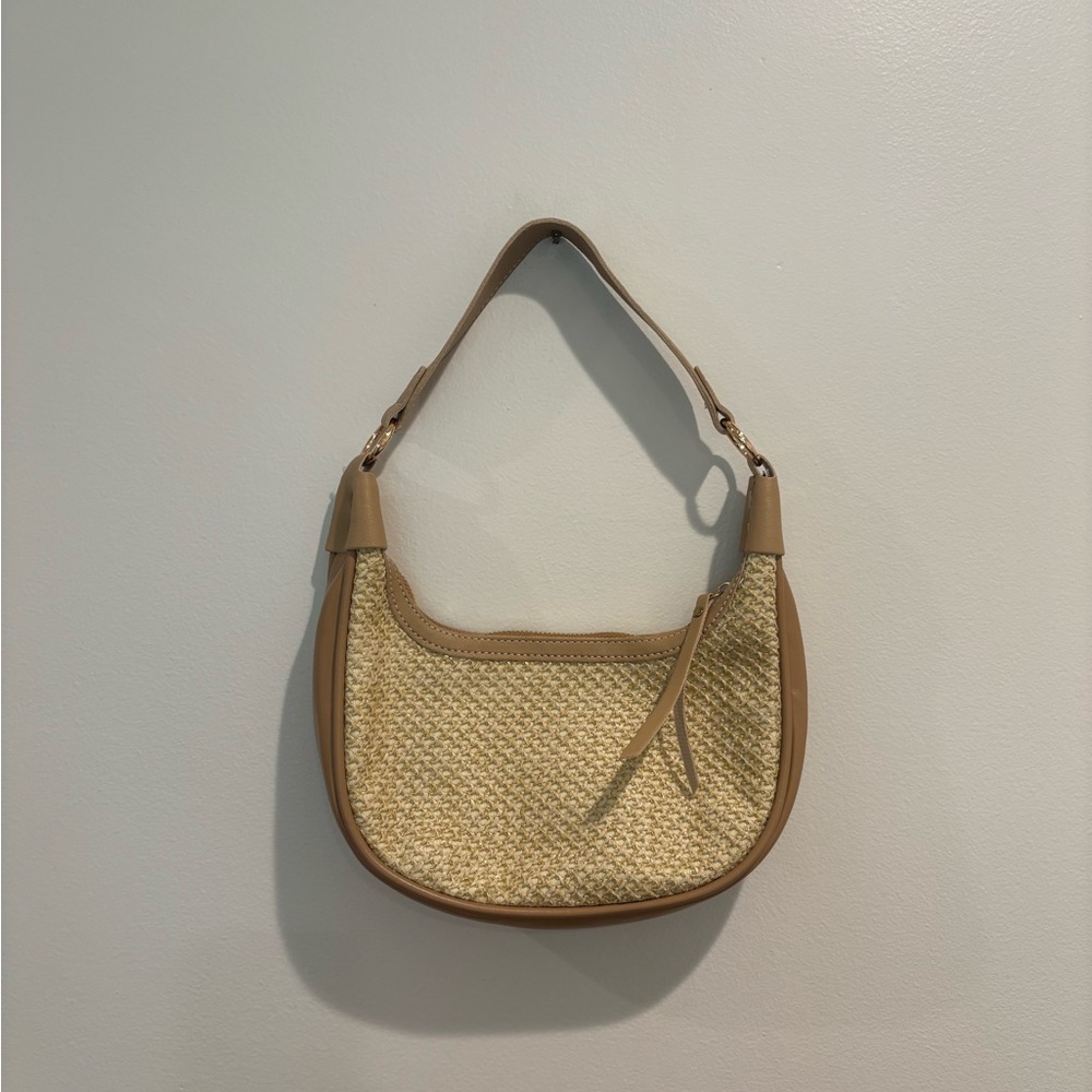 Chic Tan and Cream Women's Shoulder Bag